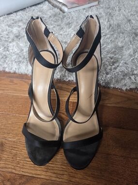 Express Black Strappy High Heel Sandals